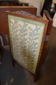 Early 20th Century folding screen with needlework panels