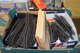 Box of 00 gauge model railway track