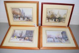 After Eugene G-laloue four framed coloured prints