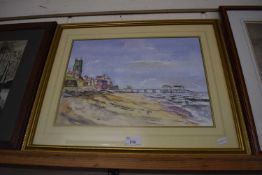 John Thompson, study of Cromer, watercolour, framed and glazed