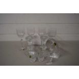 Collection of Waterford Crystal items to include candlesticks, wine glasses, shot glasses, model