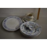 Quantity of various 19th Century dinner wares to include Burleigh ware