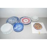 Mixed Lot: Various assorted plates to include Copenhagen Christmas plates