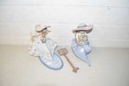 Two Lladro models of girls