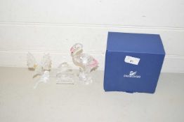Swarovski Crystal ornaments, eagle, flamingo and piano (3)