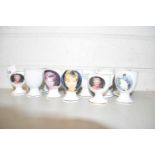 Quantity of commemorative egg cups