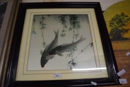 Oriental school study of two carp