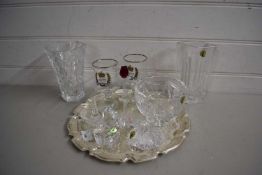 Mixed Lot: Glass wares to include Waterford Crystal teddy bear model, further Waterford Crystal