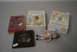 Mixed Lot: The Star Cookery Book, The World of Beatrix Potter books and a small porcelain doll