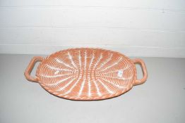Italian basket design pottery serving dish