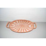 Italian basket design pottery serving dish