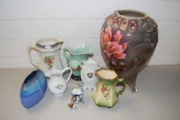 Mixed Lot: Large early 20th Century Japanese vase, various decorated jugs, vases etc