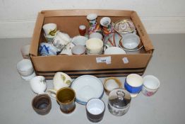 Mixed Lot: Various 19th Century cups, assorted egg cups, miniature vases etc