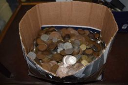 Large box of British copper coinage