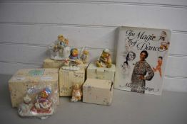 Mixed Lot: Cherished Teddies ornaments together with The Magic of Dance by Margot Fonteyn