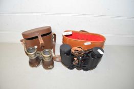 Two pairs of cased binoculars