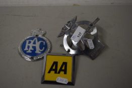 Mixed Lot: Three RAC and AA car badges