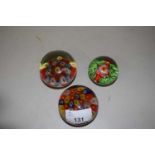 Mixed Lot: Three assorted small paperweights