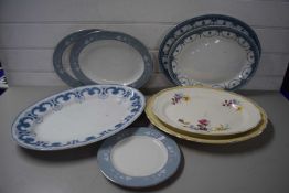 Mixed Lot: Various assorted meat plates to include Royal Doulton