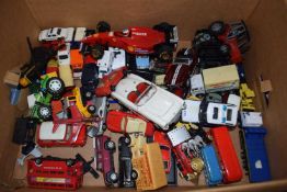 Large collection of various toy vehicles