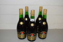 Five bottles of KWV South African brandy