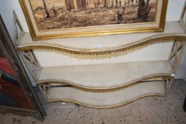 Gilt finish serpentine wall shelf