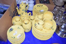 Quantity of Quimper yellow glazed table wares