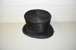 Vintage Cooksey & Co top hat, very worn condition