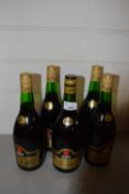 Five bottles of KWV South African brandy