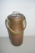 Vintage copper and brass bound small milk churn