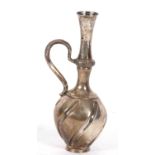 Late 19th Century Russian silver wine ewer, marks stamped to neck, 21cm tall, 180 gms