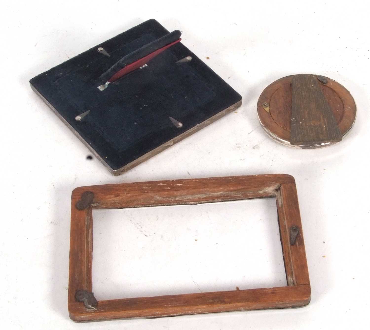 Three silver photograph frames to include a rectangular design, hallmarked Birmingham 1920, 15.5 x - Image 2 of 2