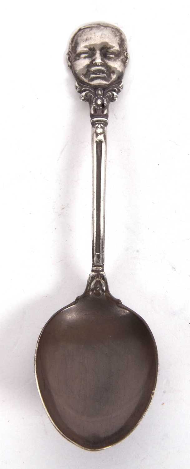 Silver presentation spoon 'Daily Sketch', 1919 baby competition, hallmarked Birmingham 1918 - Image 3 of 4