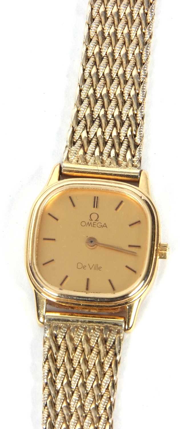 A ladies Omega Deville Quartz wristwatch with Omega box