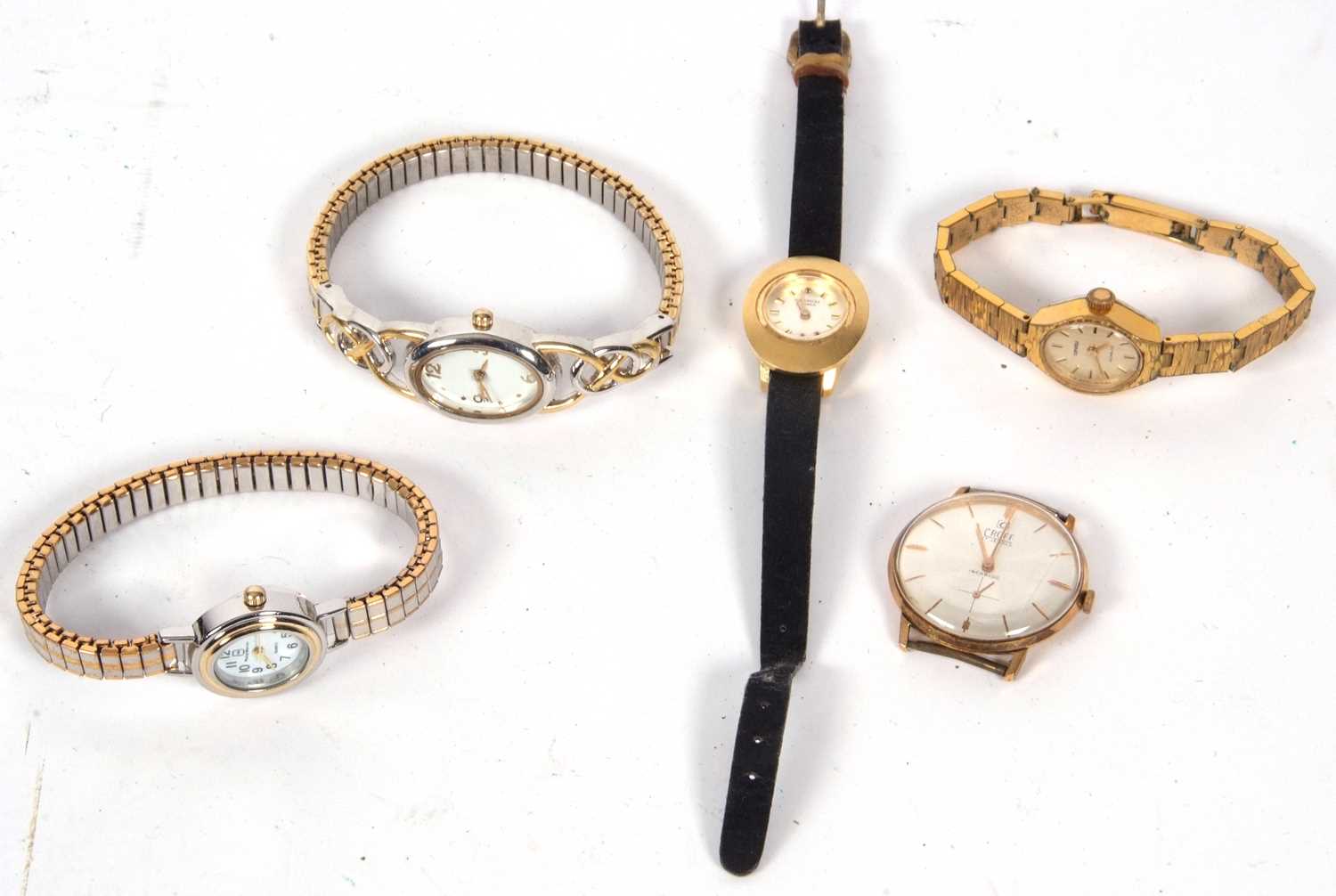 A mixed lot of four ladies wristwatches and a gents wristwatch, makers include Ingersoll and