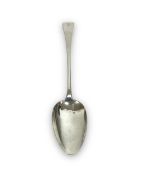 George IV basting spoon in Old English spoon bearing an initial 'D' to handle, 28cm long, London