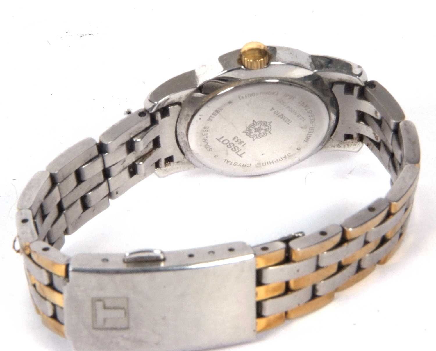 Ladies Tissot Quartz wristwatch, it has a two tone bracelet along with a mother of pearl dial, - Image 4 of 4