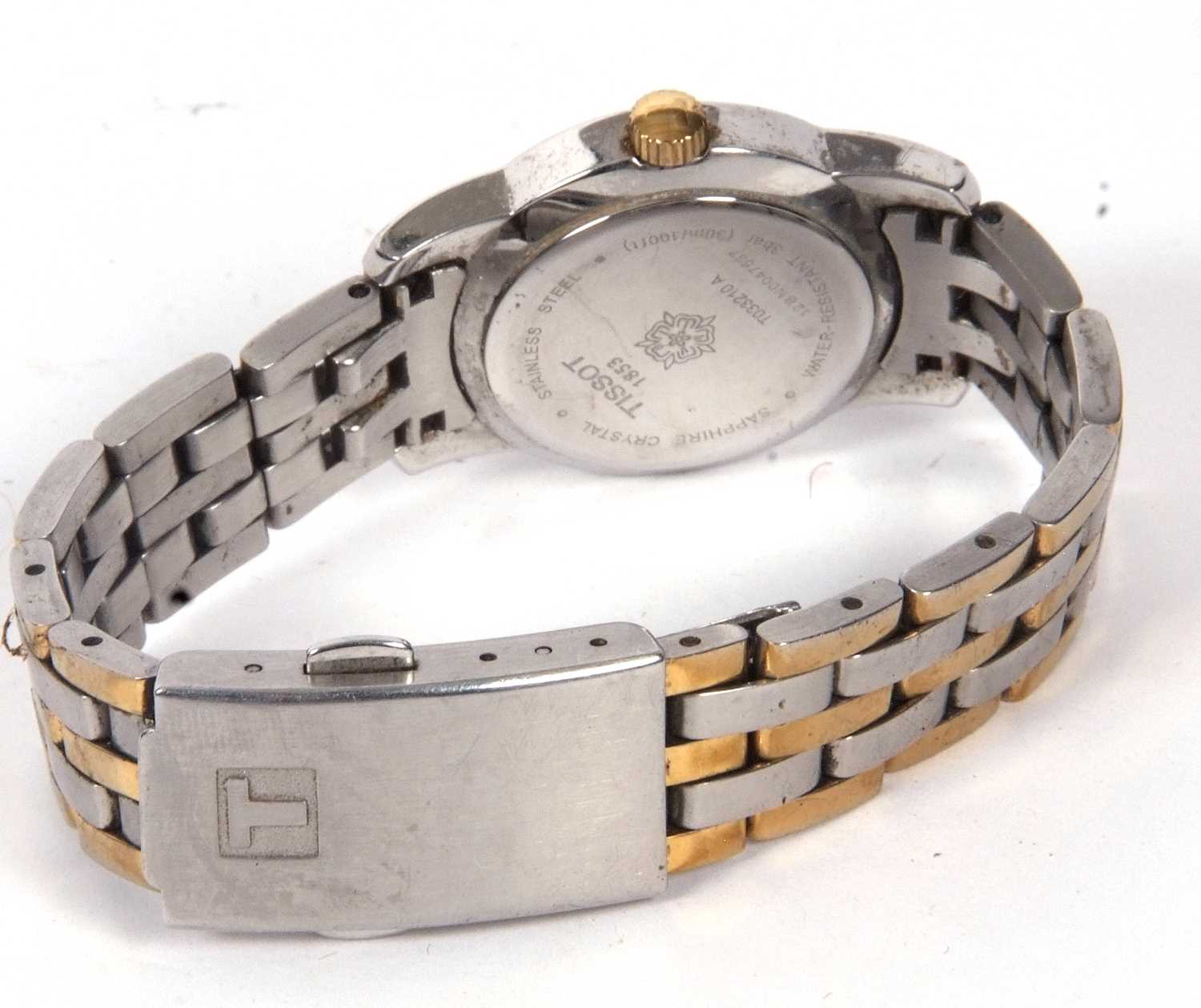 Ladies Tissot Quartz wristwatch, it has a two tone bracelet along with a mother of pearl dial, - Image 3 of 4