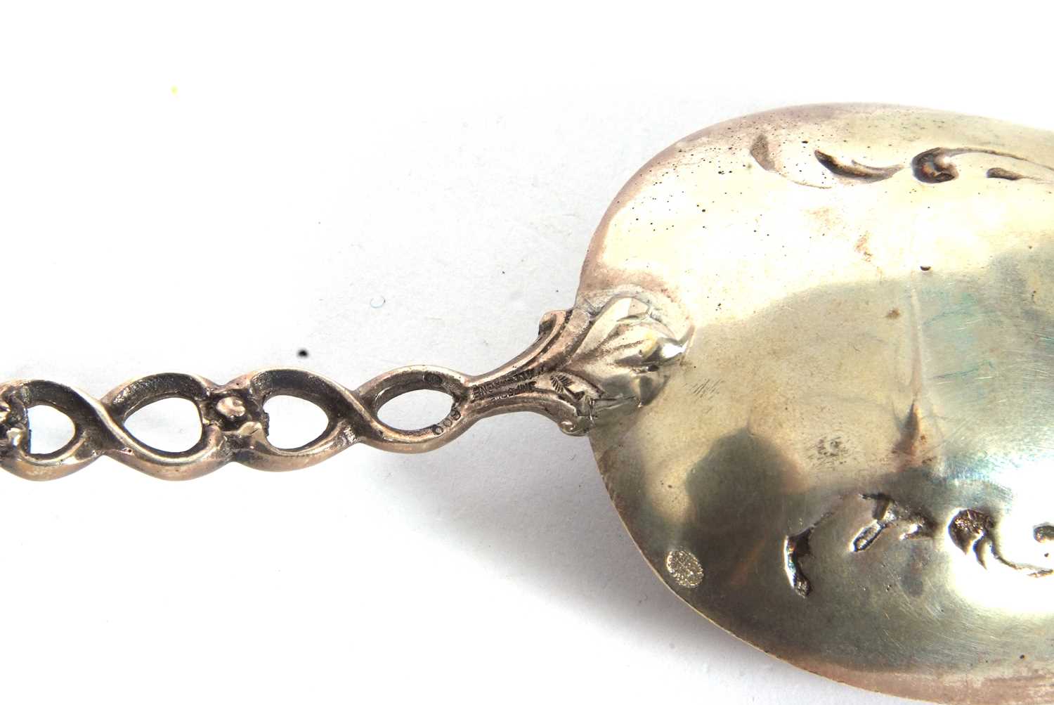 Large French antique Napoleon souvenir spoon, the terminal with a cast model figure of Napoleon - Image 7 of 8