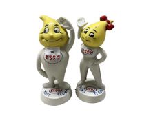 Pair of Esso Mr & Mrs Drip cast iron advertising money boxes