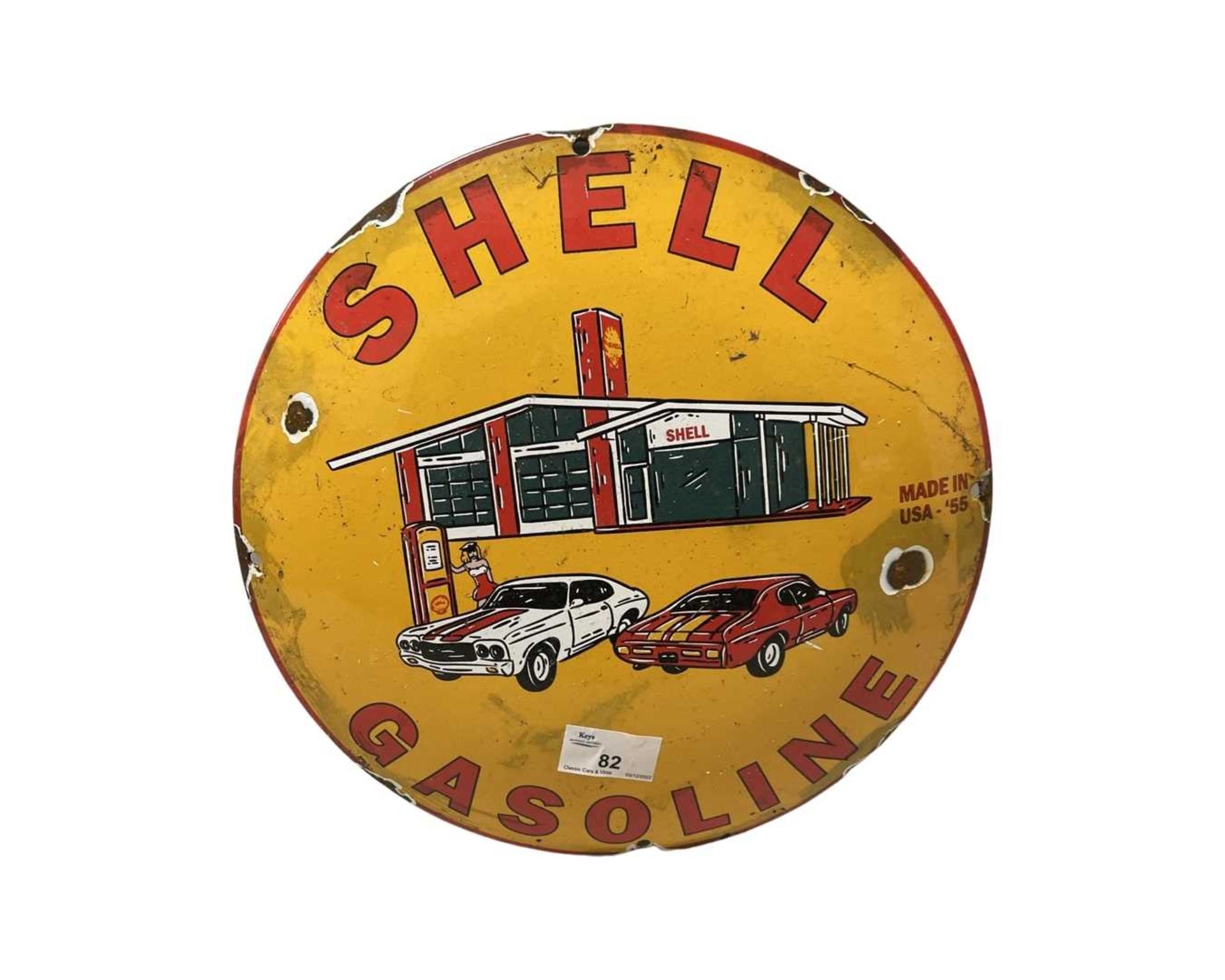 Shell Gasoline enamel sign