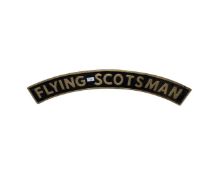 Flying Scotsman cast iron sign, width 19cm approx