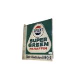 Regent Supergreen Parafin tin sign, width 37cm, height approx 42cm