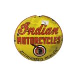 Indian Motorcycles enamel sign