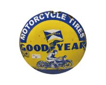 Goodyear enamel sign