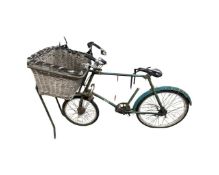 Vintage Pashley Bakers bike with basket and stand