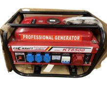 New, unused, Pro-craft KT8500 petrol generator