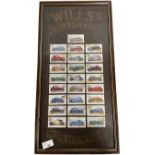 Wills framed cigarette cards of motoring interest