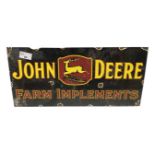 John Deere Farm Implements enamel sign