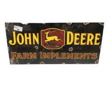 John Deere Farm Implements enamel sign